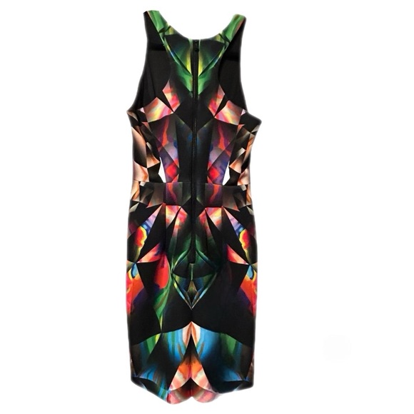 Milly Prism Geometric Print Size 2 Racerback Sheath Dress - Picture 3 of 3